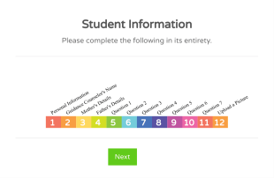 Student Information Form White And Responsive Form Template
