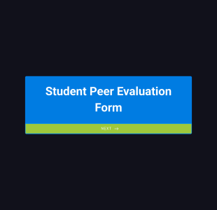 Student Peer Evaluation Form Template