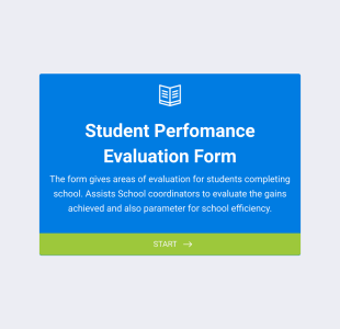 Student Performance Evaluation Form Template