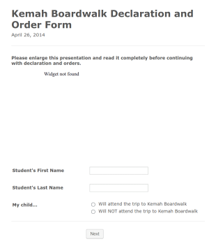 Student Trip Form Template