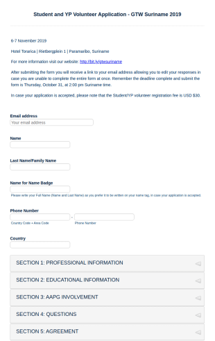 Student Workshop Registration Form Template