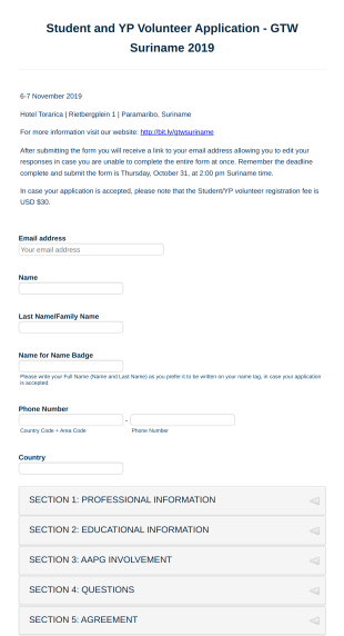 Student Workshop Registration Form Template