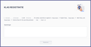 Studenten Inschrijfformulier