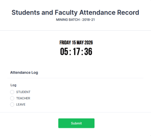 Students And Faculty Attendance Record Form Template