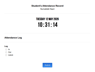 Student Attendance Record Form Template