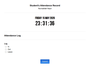 Student Attendance Record Form Template