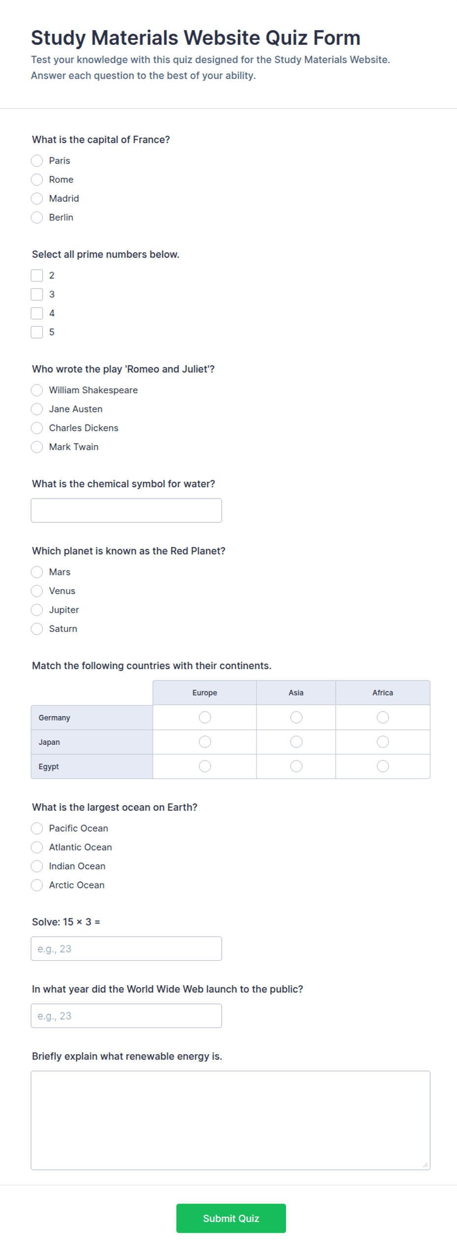 Study Materials Website Quiz Form Template Jotform study-materials-website-quiz-form-template-jotform