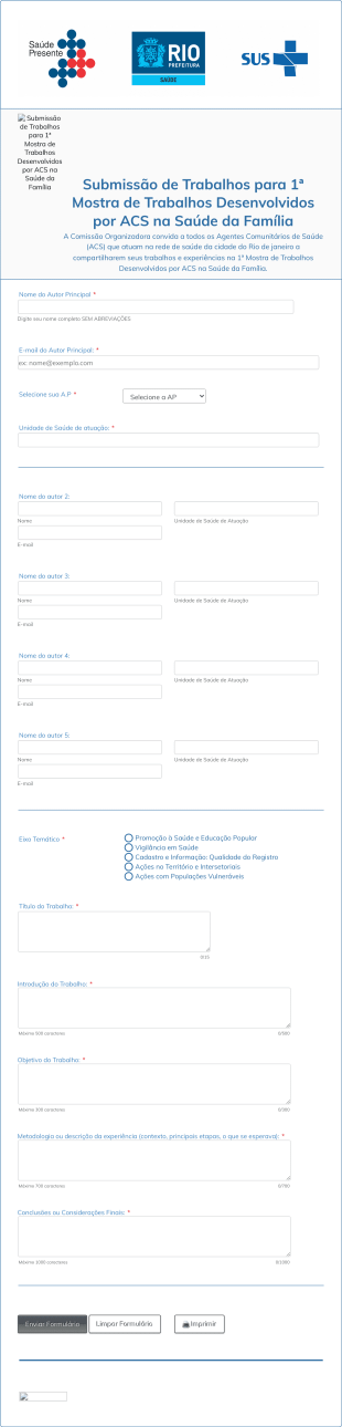 Submissão De Trabalhos ACS