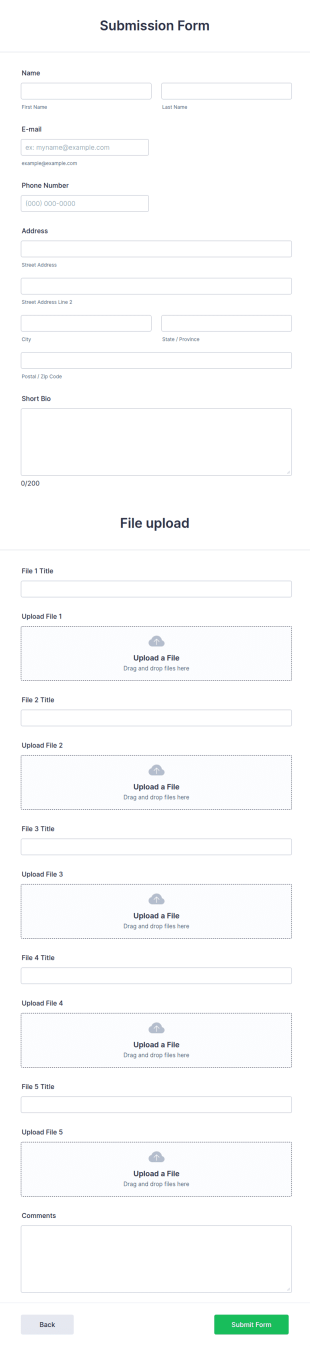 Submission Form Template