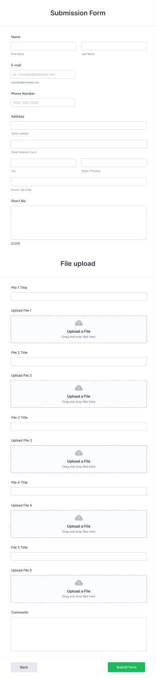 Submission Form Template