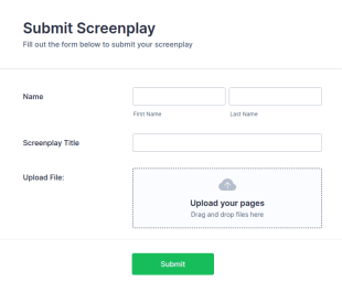 Submit Screenplay Form Template