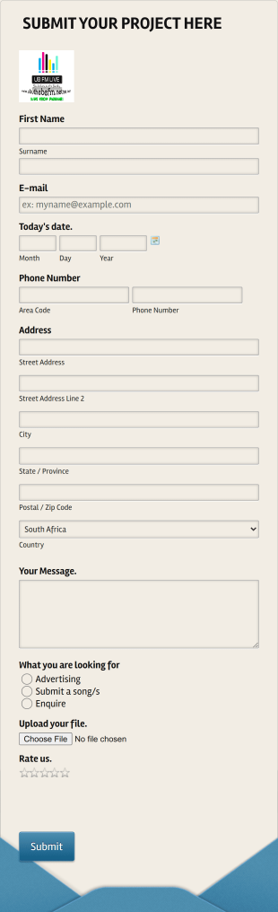 Submit Your Project Here Form Template