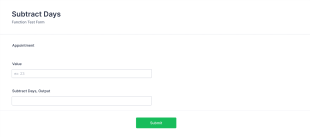 Subtract Days Form Template