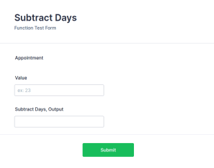 Subtract Days Form Template
