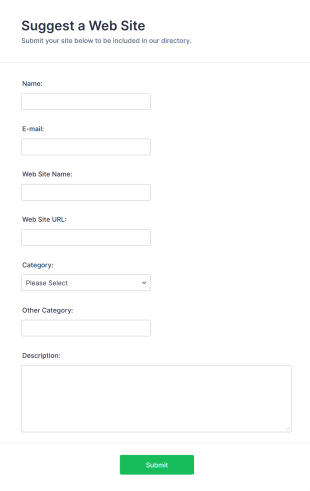 Website Suggestion Form Template