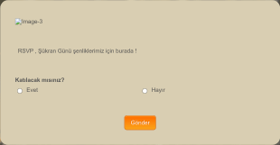 Şükran Günü Yemeği RSVP Form Şablonu