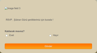 Şükran Günü Yemeği RSVP Form Şablonu