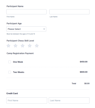 Summer Chess Camp Registration Form Template