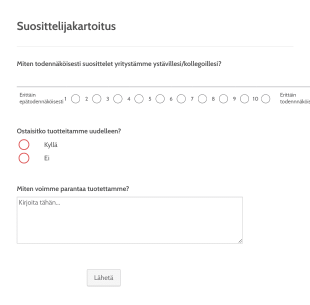 Suosittelijakartoitus Lomake