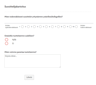 Suosittelijakartoitus Lomake