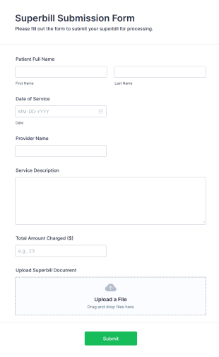 Superbill Submission Form Template