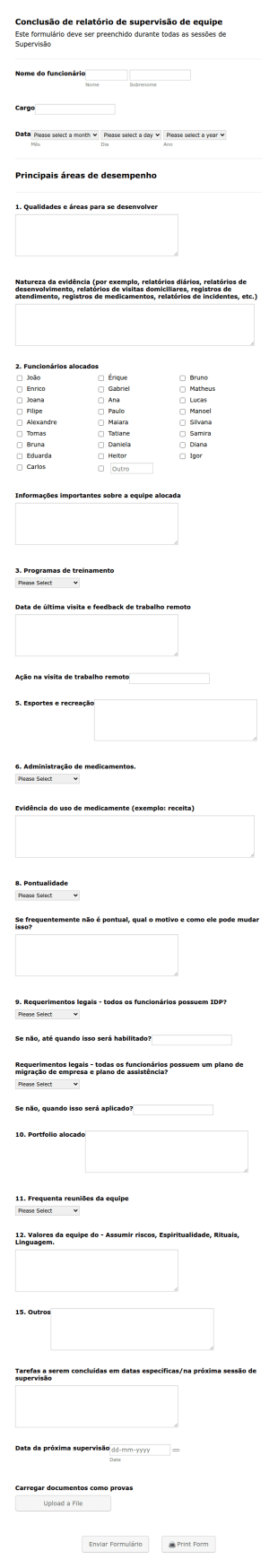 Supervisão De Equipe