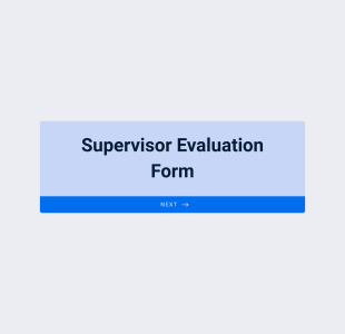 Supervisor Evaluation Form Template