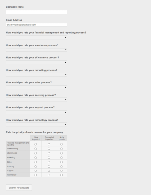 Supply Chain Industry Assessment Form Template