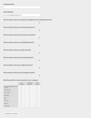 Supply Chain Industry Assessment Form Template