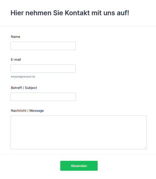 Support Kontaktformular