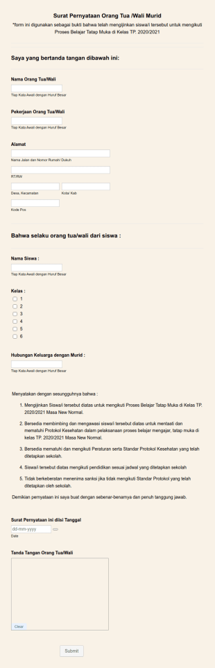 Surat Pernyataan