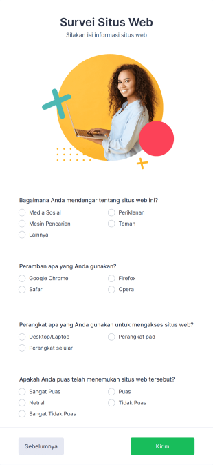Survei Bootstrap Form Template