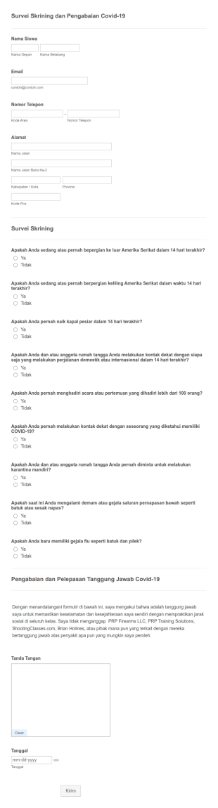 Survei Skrining Dan Pengabaian Covid 19