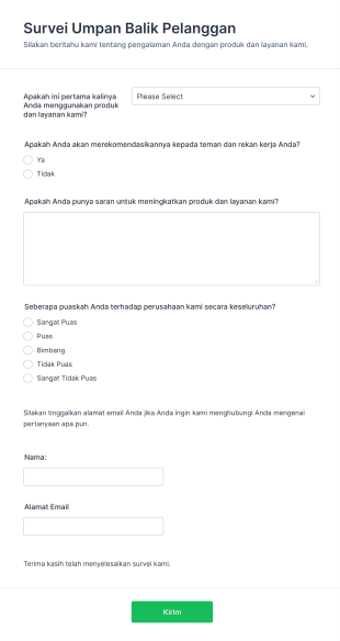 Survei Umpan Balik Pelanggan