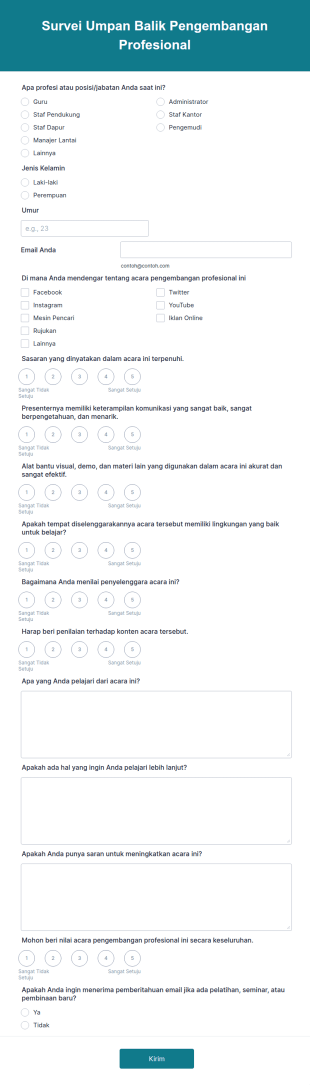 Survei Umpan Balik Pengembangan Profesional
