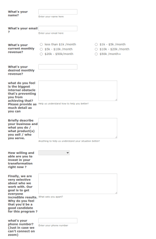 Survey Entrepreneurs Form Template