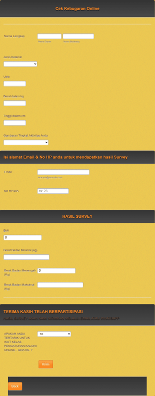 Survey Kebugaran (Gratis)