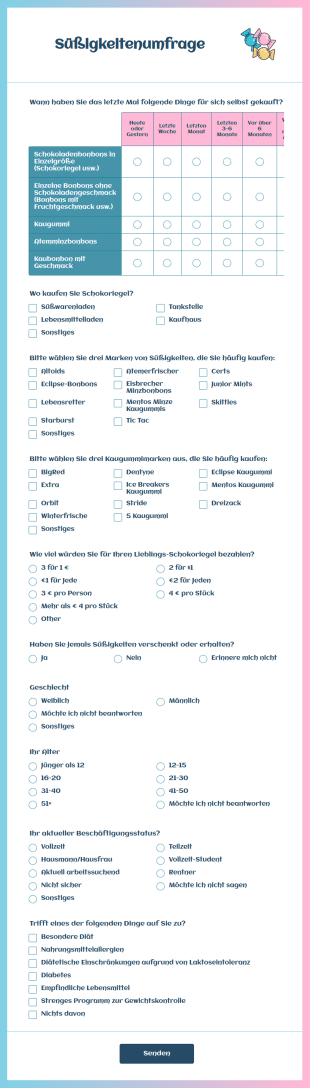 Süßigkeitenumfrage