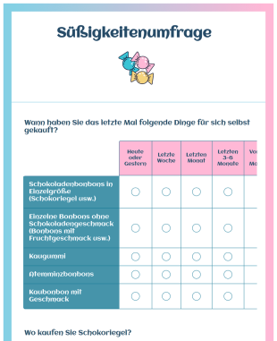 Süßigkeitenumfrage