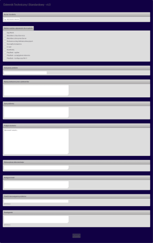 Szablon Dziennika Technicznego I Standardowego Form Template