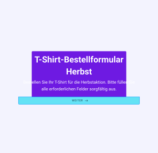 T Shirt Bestellformular Herbst