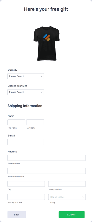 T Shirt Order Form Template