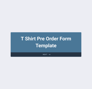 T Shirt Pre Order Form Template