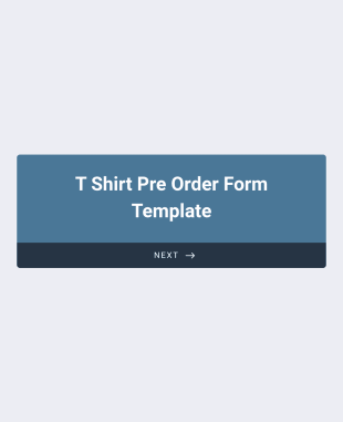 T Shirt Pre Order Form Template