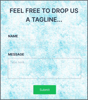 Tagline Contact Form Noise Theme