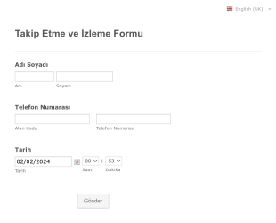 Takip Etme Ve İzleme Form Şablonu
