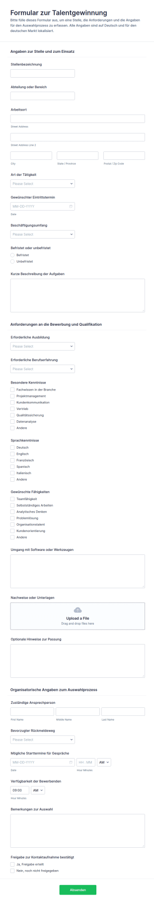 Talent Acquisition Umfrage