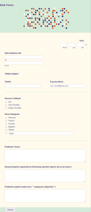 Talep Form Şablonu