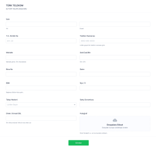 Talepli Başvuru Türk Telekom Form Şablonu