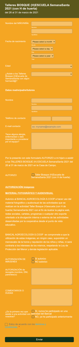 Talleres BOSQUE (H) Escuela (con H De Huerta)